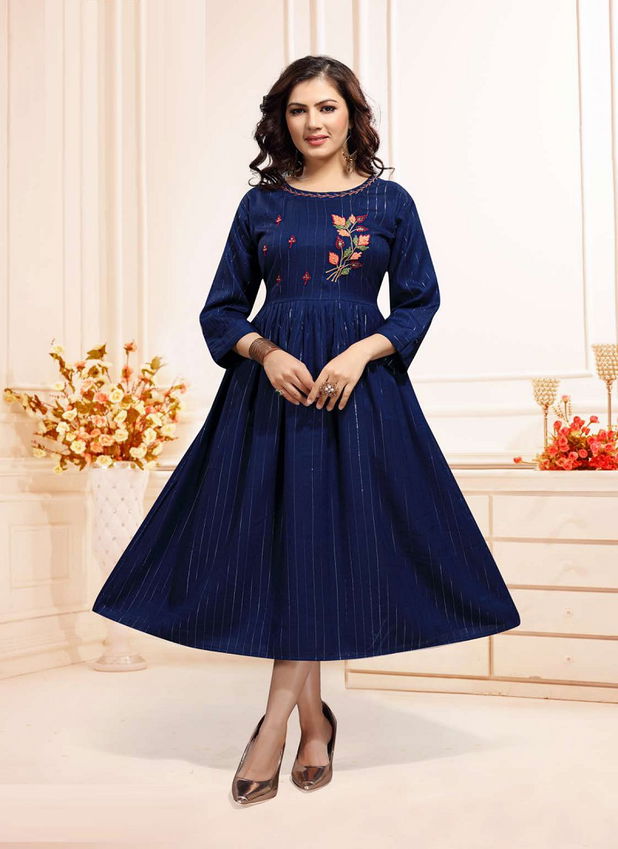 Utsav Dee Cee New Ethnic Wear Designer Rayon Anarkali Kurti Collection 